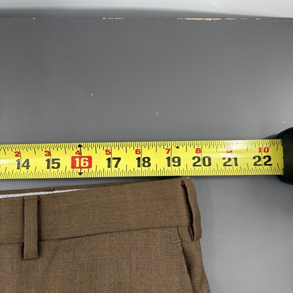 Santorelli Dress Pant Mens 40 Brown Romeo Luxury Serge Straight 1900F Wool Italy - Picture 7 of 9